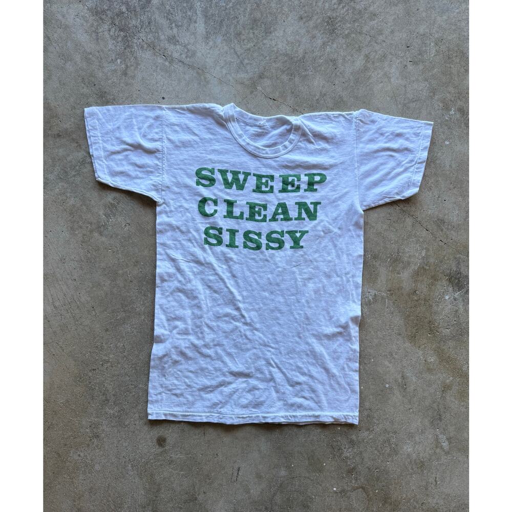 VTG 1972 'Sweep Clean Sissy' Frances Farenthold Political White Tee Size Small